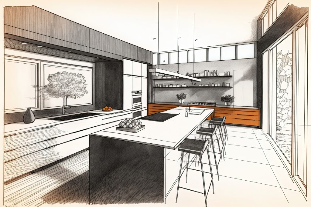 keuken ontwerpen tekening